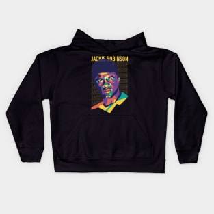 Jackie Robinson on WPAP art 1 Kids Hoodie